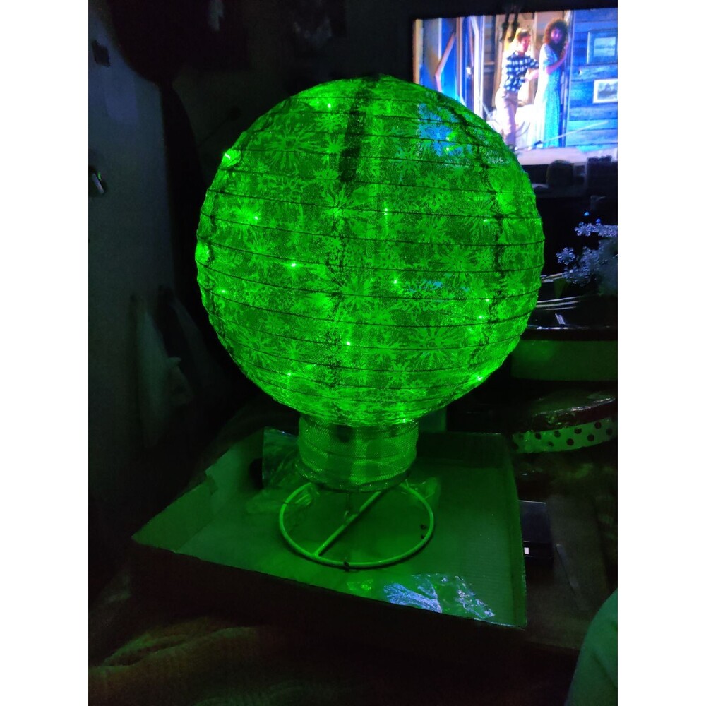 Chinese Lantern with Lights - Green